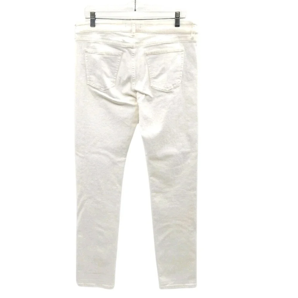 UNIQLO Slim Fit Tapered Jeans White‎ Middle Rise Japanese Fabric